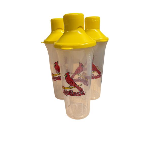 St Louis Cardinals logo plastic 3 yellow lid straw 3 clear yellow souvenir cup - Picture 7 of 7